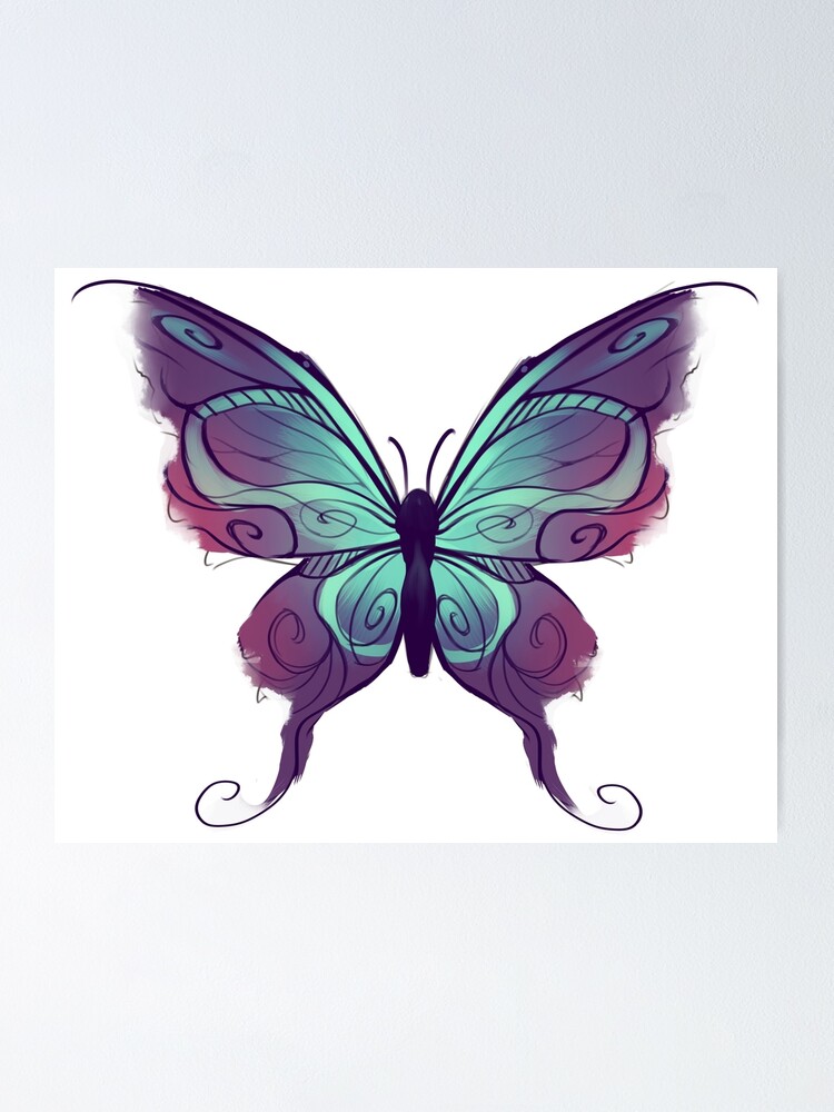 Verwonderlijk Fantasy butterfly Purple Turquoise