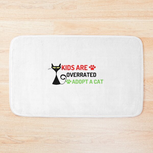Item preview, Kids Are Overrated Adopt A Cat quote designed and sold by PrintLess-77.