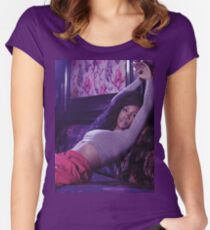 sza floral pose Women's Fitted Scoop T-Shirt