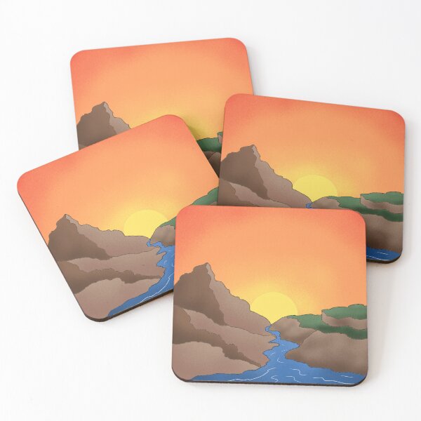 Item preview, Paisaje natural con textura granulada designed and sold by CrazyCatCraft.