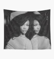 sza reflection b&w Wall Tapestry