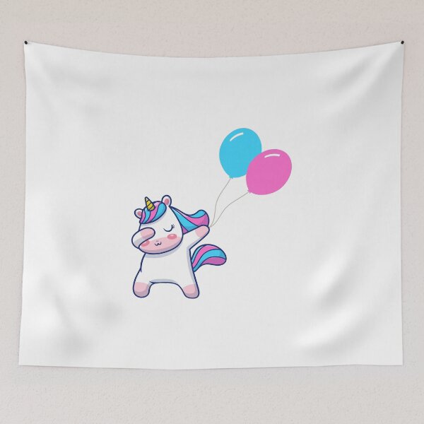 Item preview, Cute Unicorn Dabbing With Balloons designed and sold by MoaaStore.
