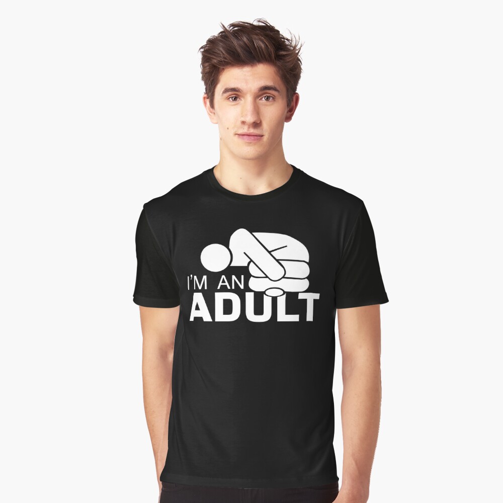 Jazza Merch Im An Adult Sticker for Sale by RommaniShop