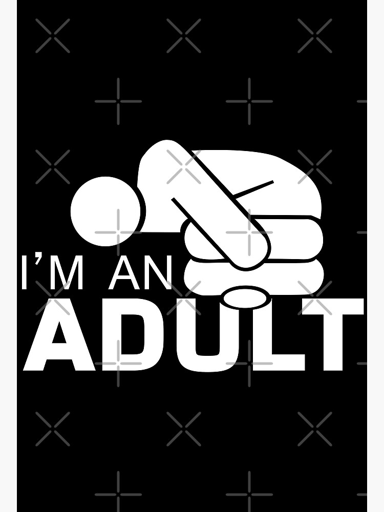 Jazza Merch Im An Adult Sticker for Sale by RommaniShop