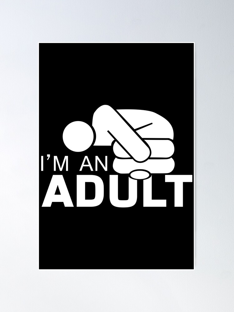 Jazza Merch Im An Adult Sticker for Sale by RommaniShop