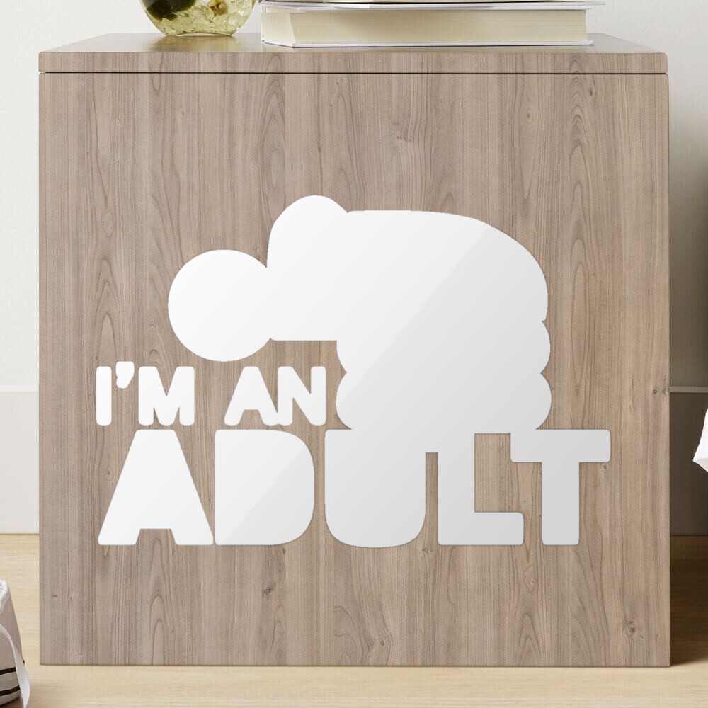 Jazza Merch Im An Adult Sticker for Sale by RommaniShop