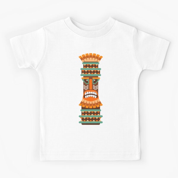 Tribal Totem in Viva Magenta and Apricot | Kids T-Shirt
