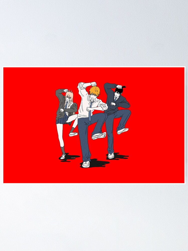 "FUN ART CHAINSAW MAN DANCE CHARACTER FULL COLOUR" Poster for Sale by