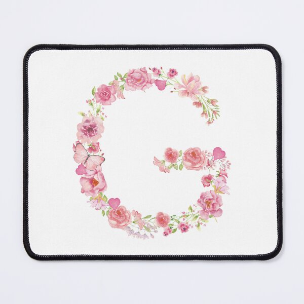 Item preview, Pastel Pink Watercolor Flower Monogram Letter G designed and sold by silviaol.