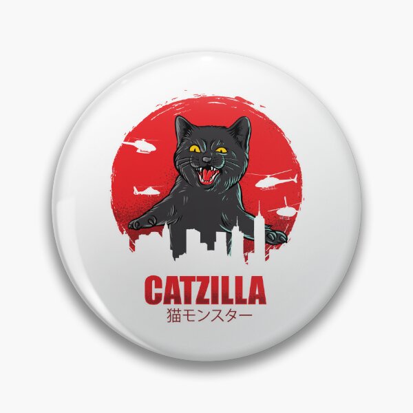 Item preview, Catzilla "Godzilla" designed and sold by StickerBulls.