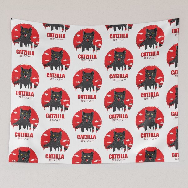 Item preview, Catzilla "Godzilla" designed and sold by StickerBulls.