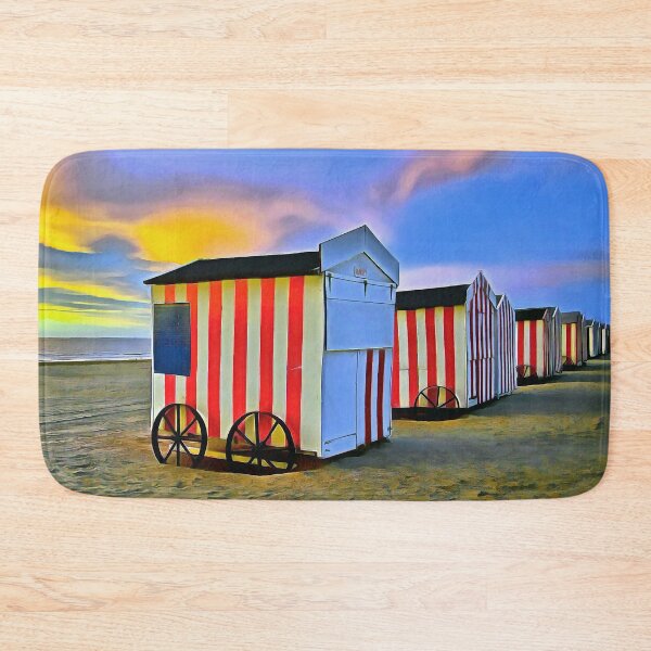 Item preview, De Panne Beach Huts - Belgium (Painting) designed and sold by cmphotographs.