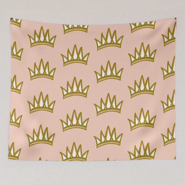 Item preview, Pink & Gold Princess Tiara Pattern designed and sold by fairytalearrrt.