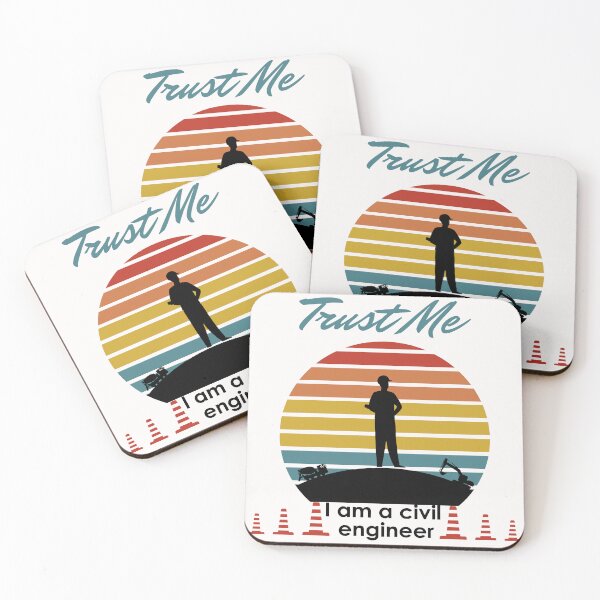 Item preview, Trust Me I am a Civil engineer - Retro Vintage (White Version) designed and sold by sbe-zone.