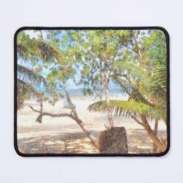 Item preview, Boat and trees at beach designed and sold by ashishagarwal74.