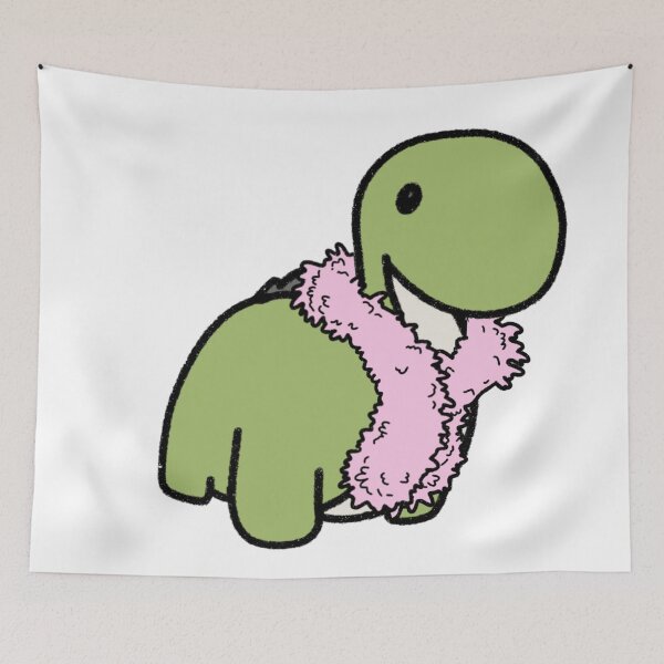 Item preview, Dinosaur in a Feather Boa designed and sold by beckahbrooks.