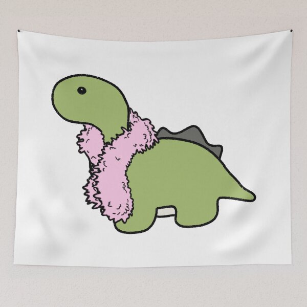 Item preview, Dinosaur in a Feather Boa designed and sold by beckahbrooks.