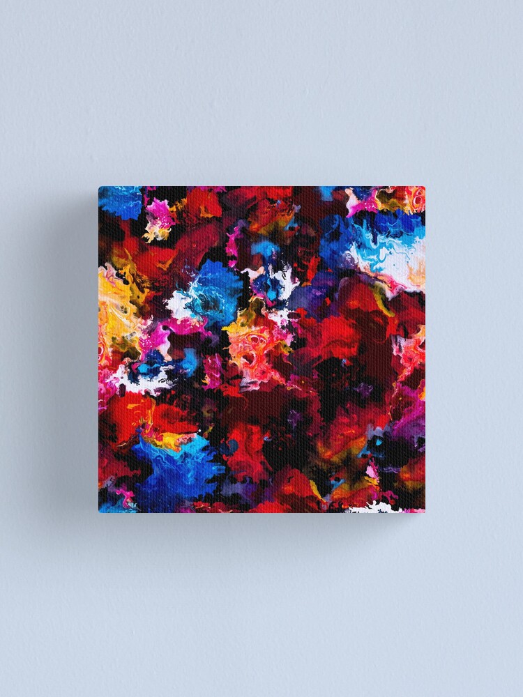 Colorful abstract painting on black background