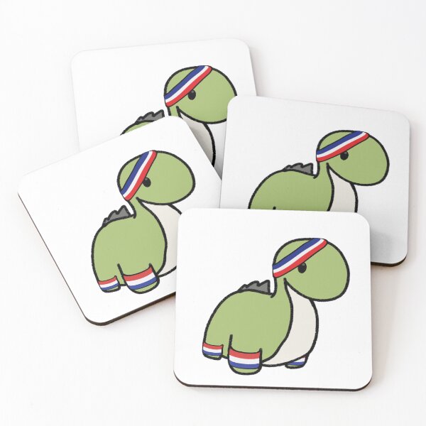 Item preview, Dinosaur in sweat bands designed and sold by beckahbrooks.