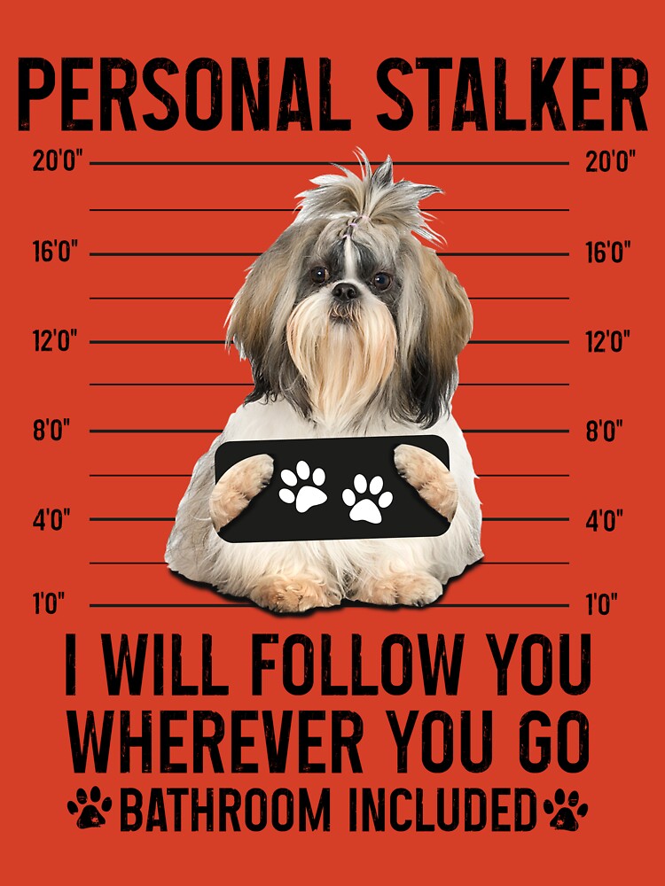 Personal Stalker Dog, Shih Tzu, Funny Shih Tzu Puppies memes, Shih Tzu  Owner Gifts, Poodle Puppy, Personal Stalker I will Follow You Wherever You  Go Bathroom Included Greeting Card for Sale by