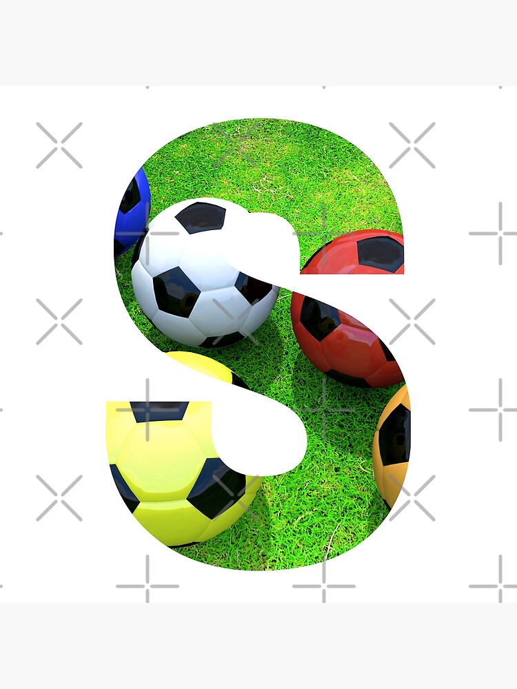 Soccer Balls Monogram Alphabet Letter S Poster For Sale By Silviaol Redbubble