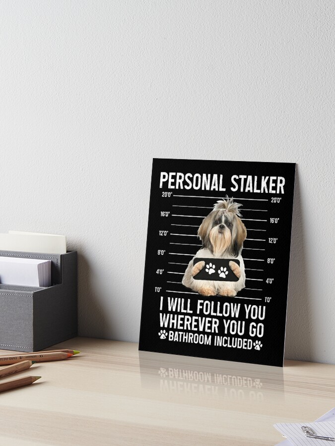 Personal Stalker Dog, Shih Tzu, Funny Shih Tzu Puppies memes, Shih Tzu  Owner Gifts, Poodle Puppy, Personal Stalker I will Follow You Wherever You  Go Bathroom Included Poster for Sale by PRINTED .