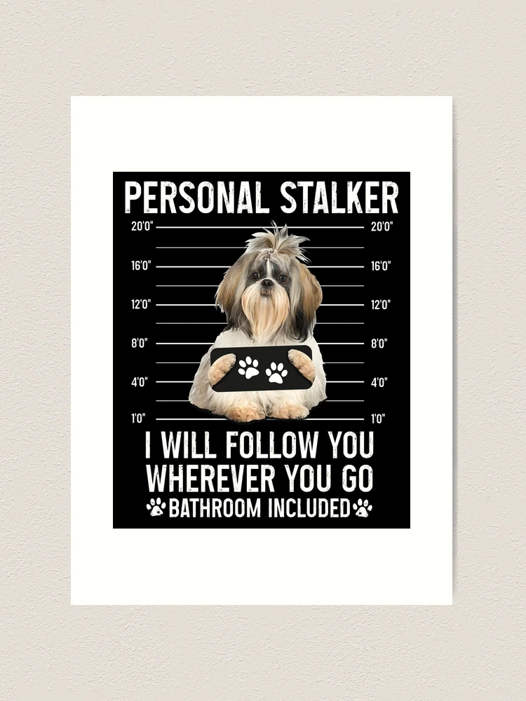 ULTRABASIC Women's Graphic T-Shirt - V-Neck "Shih Tzu Personal Stalker" Funny Dog Lover Eco-Friendly Tee - View #12