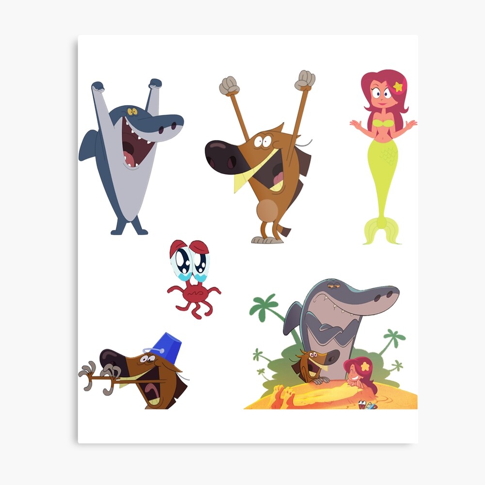 Zig And Sharko Cartoon Stickers Pack