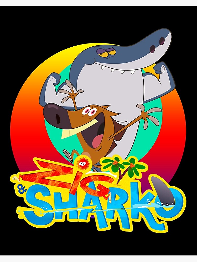 zig and sharko, zig sharko, sharko, zig  Art Board Print for Sale