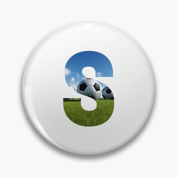 Item preview, White Soccer Balls Monogram Alphabet Letter S designed and sold by silviaol.