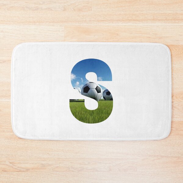 Item preview, White Soccer Balls Monogram Alphabet Letter S designed and sold by silviaol.