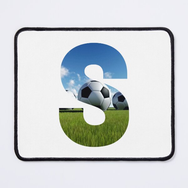 Item preview, White Soccer Balls Monogram Alphabet Letter S designed and sold by silviaol.