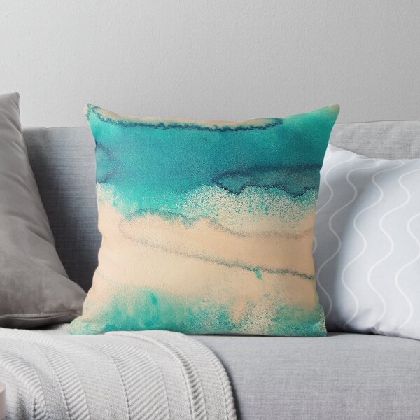 Water and sand Throw Pillow