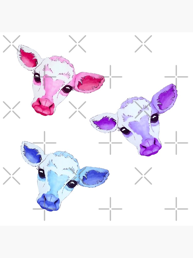 "strawberry, blueberry & grape watercolor cows" Poster for Sale by Scarletdove Redbubble