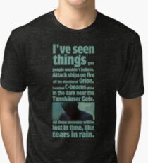 like tears in rain - blade runner quote Tri-blend T-Shirt