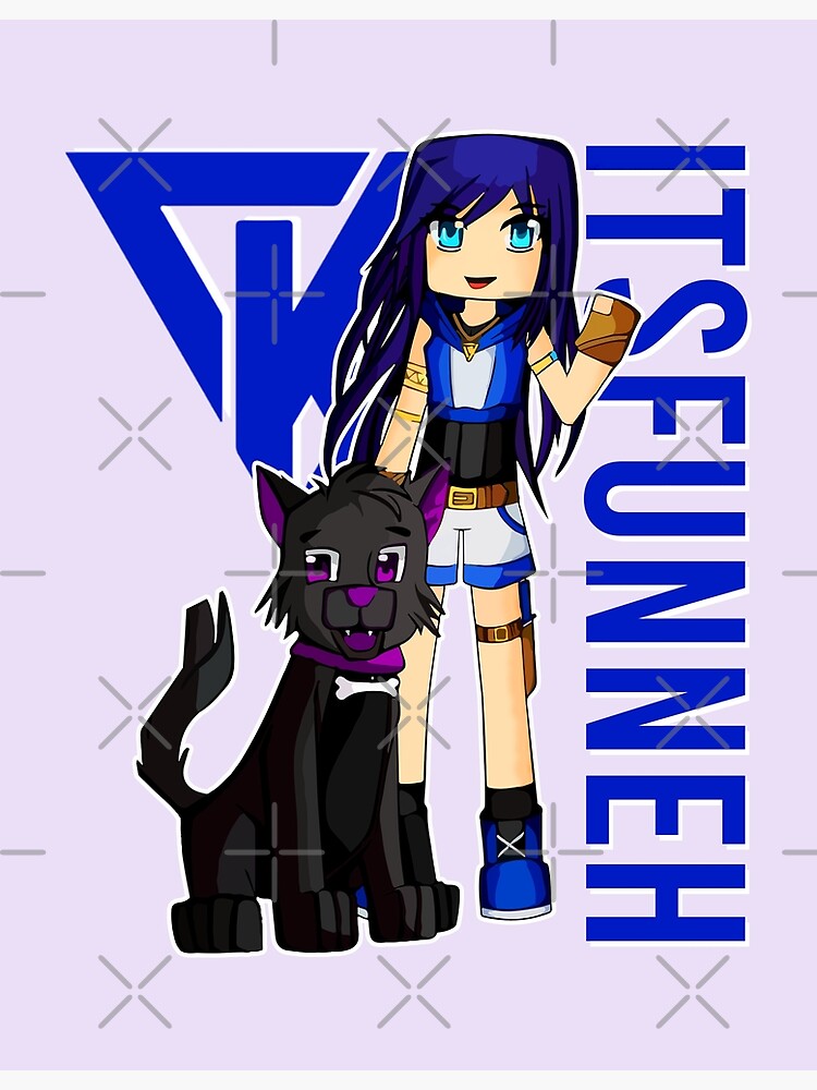 "Itsfunneh Funneh Krew Dog gamer fan art 2022" Poster for Sale by Infdesigner Redbubble