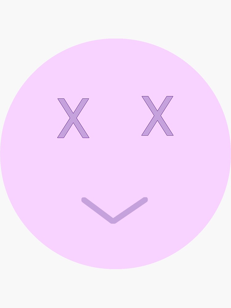 Purple Smiley Face Sticker For Sale By Gummiebear11 Redbubble