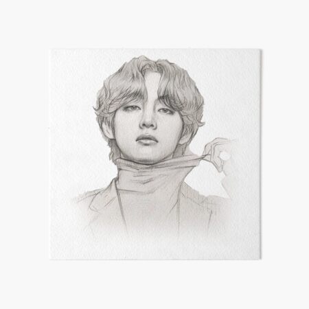 BTS V (Kim Taehyung) colored pencil drawing, BTS fan art Tote Bag