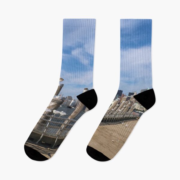 Item preview, Seagulls Liberty Island Manhattan Skyline New York City  designed and sold by eleonoraingrid.