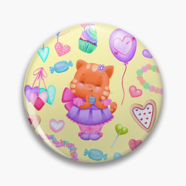 Item preview, A picture with cute cats and dogs, hearts and sweets designed and sold by artmeyer.
