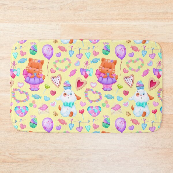 Item preview, A picture with cute cats and dogs, hearts and sweets designed and sold by artmeyer.
