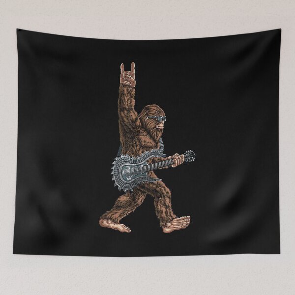 Item preview, Bigfoot Playing A Dragon Guitar Rock On Sasquatch Big Foot designed and sold by margeretelser.