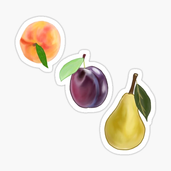  Fruit Stickers, 100 Pcs Mini Pixel Fruit Stickers Pack