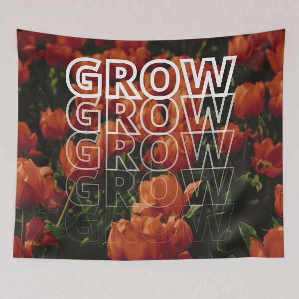 Item preview, GROW (above) - Orange Flowers designed and sold by AliceSLee.