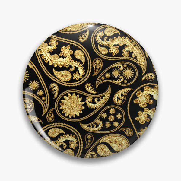 Item preview, Beautiful Black and Gold Paisley Pattern designed and sold by silviaol.