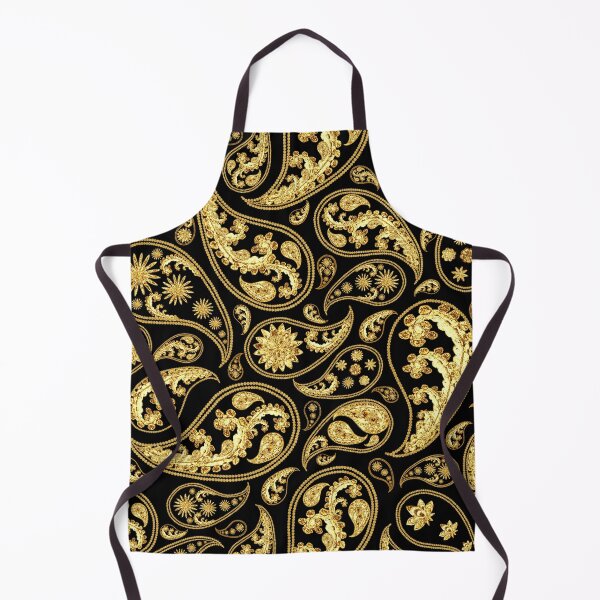 Item preview, Beautiful Black and Gold Paisley Pattern designed and sold by silviaol.