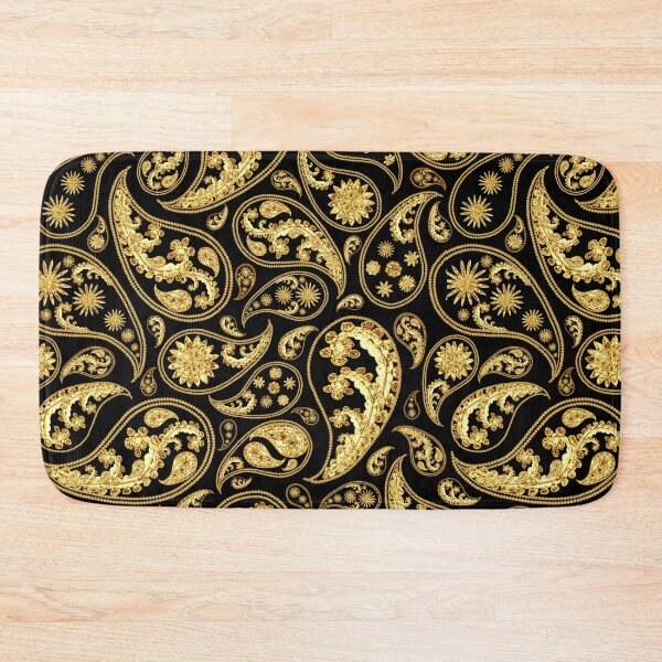 Item preview, Beautiful Black and Gold Paisley Pattern designed and sold by silviaol.