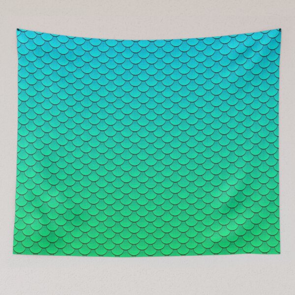 Item preview, Mermaid Tail Turquoise Green Pattern designed and sold by mo3co8y.
