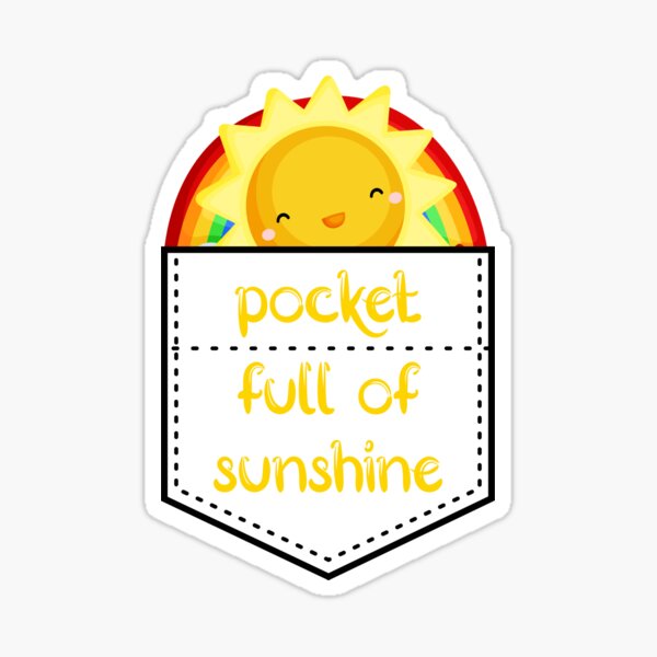 "Kawaii Pocket of Sunshine" Sticker for Sale by Redbubble