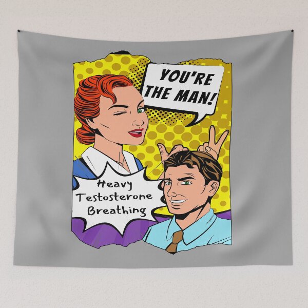 Item preview, Funny Retro Comics - Man vs Woman designed and sold by AEROSPACE-IND.